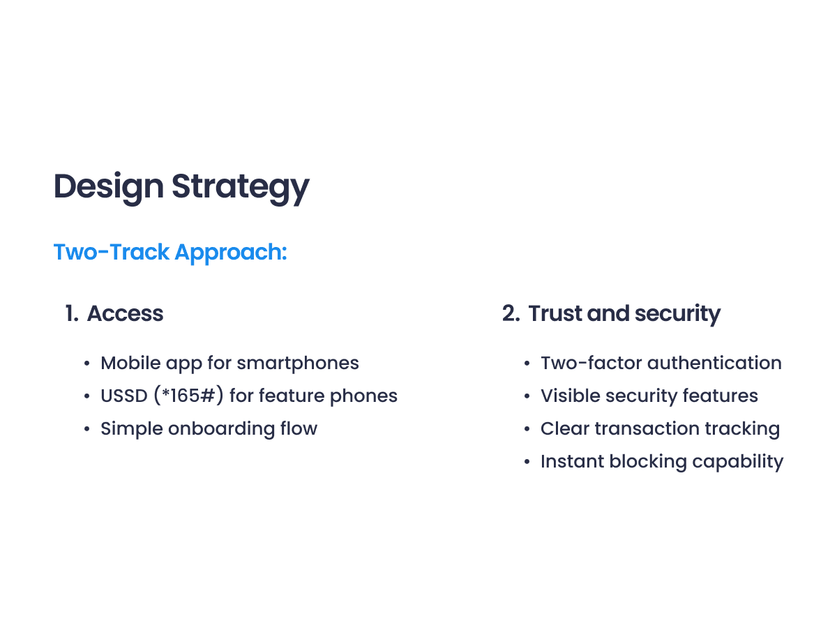 Two track design strategy diagram