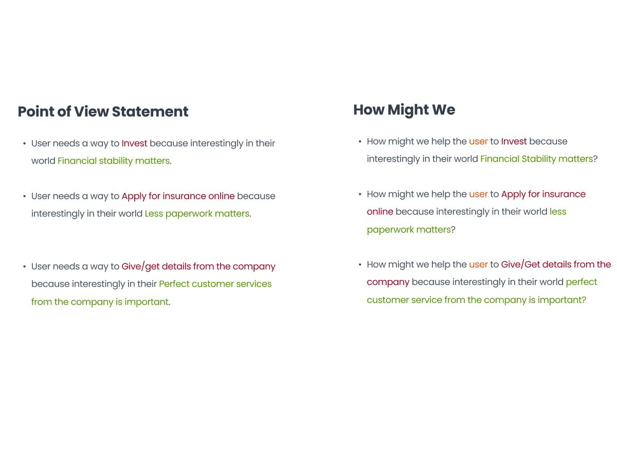 POV and HMW statements